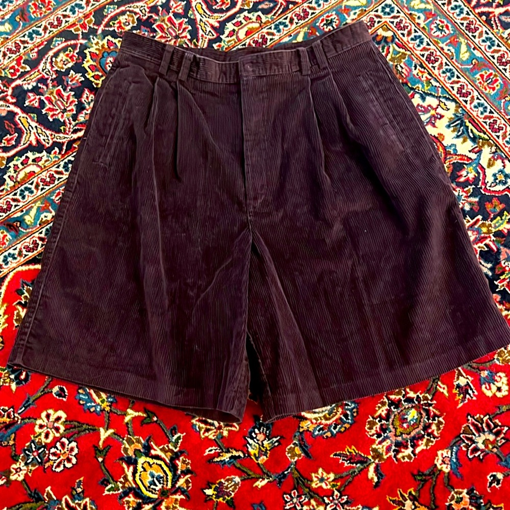 LL bean Purple Cotton Corduroy Shorts